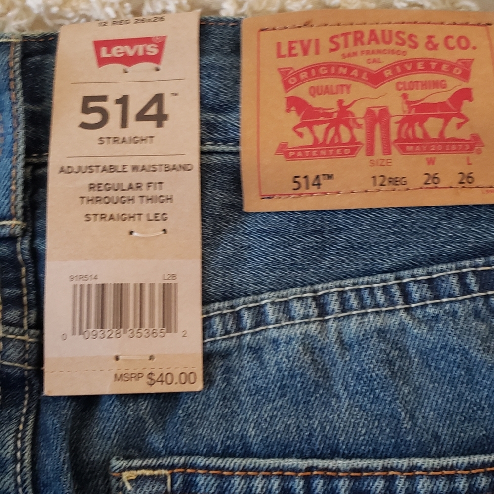 brand new boys levis jeans size 12